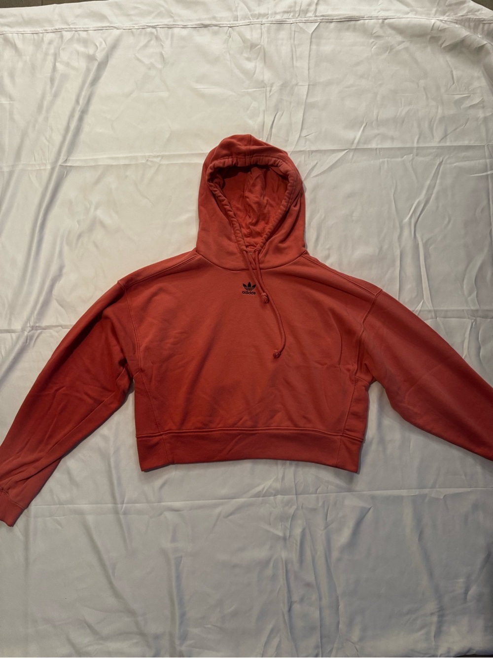 Adidas Pink Women's Cropped Hoodie